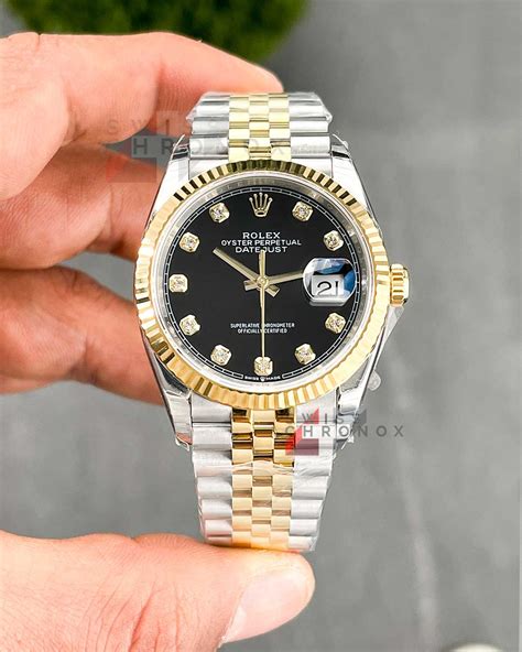 big face rolex diamond bezel replica|Rolex black dial.